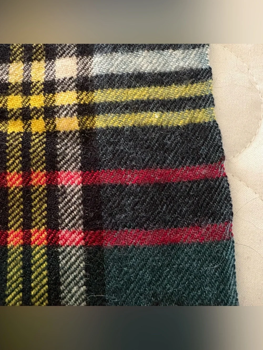VTG Burberrys Cashmere/Wool 70/30% Blanket Throw Blue Plaid Scotland Flaws As Is